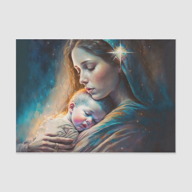 Papel De Seda María y Jesús (Anverso)
