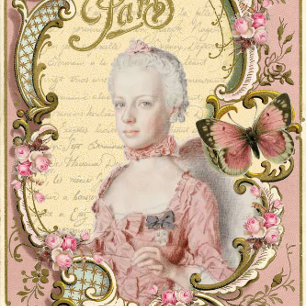 Papel De Seda Marie en la página del retrato de París en francés