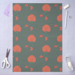 Papel De Seda Marigold sobre Verde