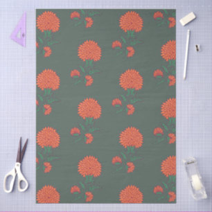 Papel De Seda Marigold sobre Verde