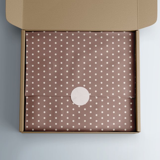 Papel De Seda Marina y Mocha | 50 y fabulosa fiesta de cumpleaño (Mocha and pink spotted tissue paper)