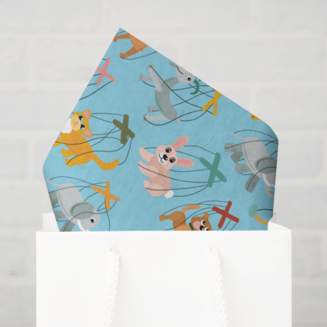 Papel De Seda Marioneta de animales malcriados Puppets Patrón de (Bolsa de regalo)