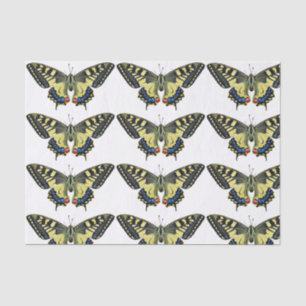 Papel De Seda Mariposa amarilla y negra