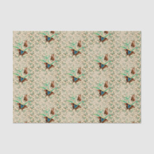 Papel De Seda Mariposa Antigua Pequeña