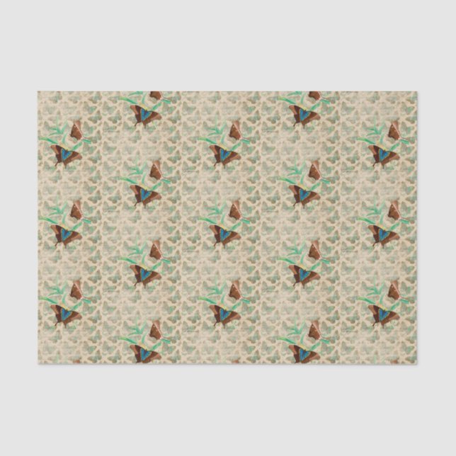 Papel De Seda Mariposa Antigua Pequeña (Anverso)