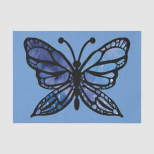 Papel De Seda Mariposa azul
