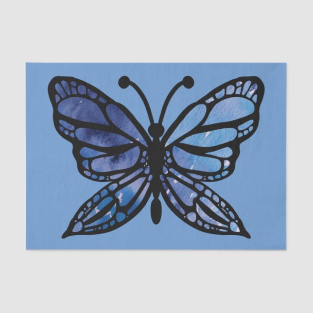 Papel De Seda Mariposa azul (Anverso)