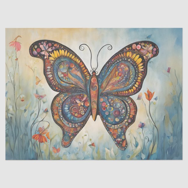 Papel De Seda Mariposa Boho (Anverso)