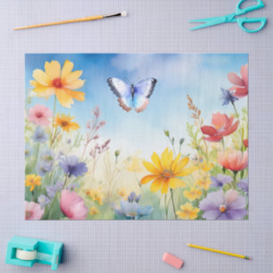 Papel De Seda Mariposa color bonito en el Jardín de las Mariposa