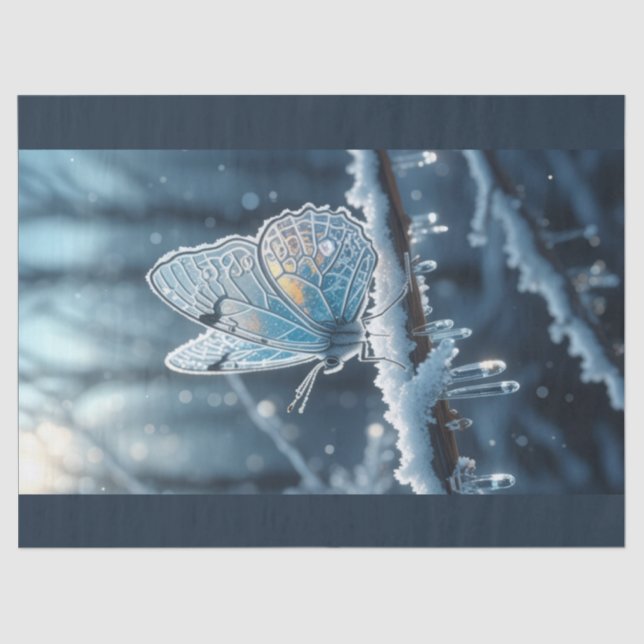 Papel De Seda Mariposa de invierno (Anverso)
