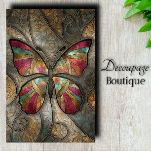 Papel De Seda Mariposa de vidrio teñido Decoupage