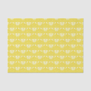 Papel De Seda Mariposa estilo Art Deco - amarillo y blanco