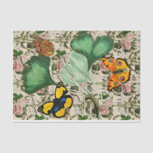 Papel De Seda Mariposa floral Ephemera