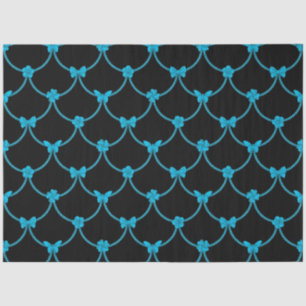 Papel De Seda Mariposa floral floral azul azul moderno de lujo