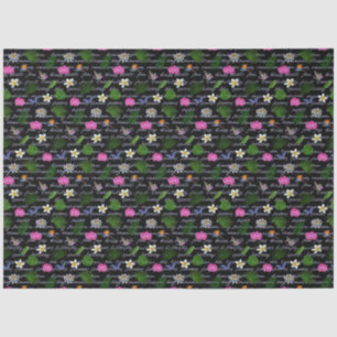 Papel De Seda Mariposa floral tropical tropical tropical moderna