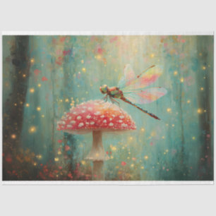 Papel De Seda Mariposa mágica en decoupage de hongo