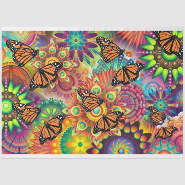 Papel De Seda mariposa monarca (Anverso)