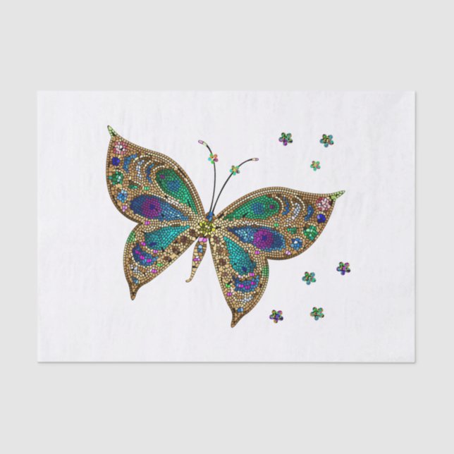 Papel De Seda Mariposa mosaica (Anverso)