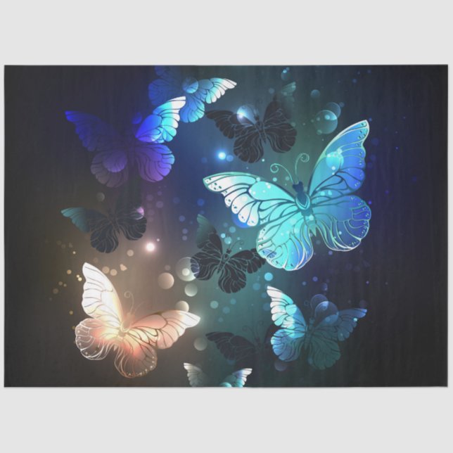 Papel De Seda Mariposa nocturna fluida (Anverso)