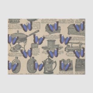 Papel De Seda Mariposa púrpura vintage