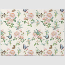 Papel De Seda Mariposa rosa Floral Rubor Floral de hadas ocultas