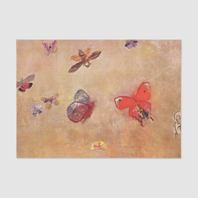 Papel De Seda Mariposas (2) de Odilon Redon (Anverso)