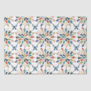 Papel De Seda Mariposas acuarelas y flores abstractas