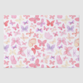 Papel De Seda Mariposas amarillas rosadas púrpura