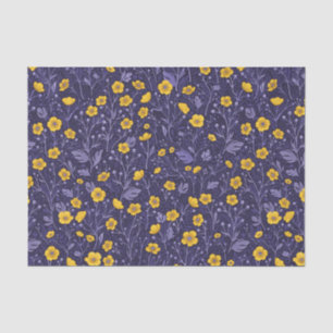 Papel De Seda Mariposas, amarillas y violetas