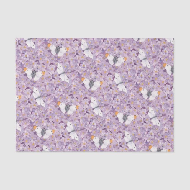 Papel De Seda Mariposas anaranjadas de la extremidad en las (Anverso)