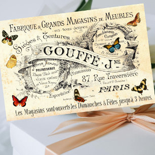 Papel De Seda Mariposas antiguas en anuncio francés, desenlace