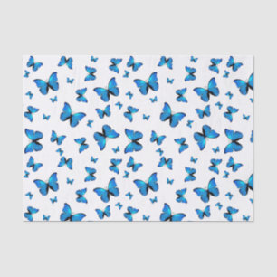 Papel De Seda Mariposas azules