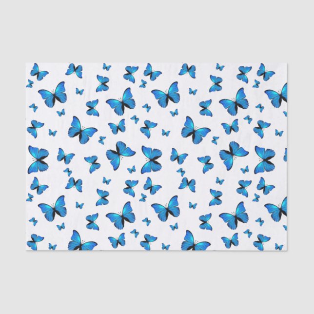 Papel De Seda Mariposas azules (Anverso)