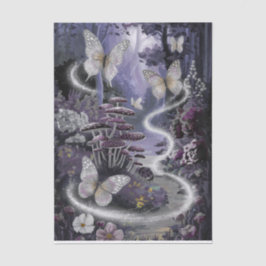 Papel De Seda Mariposas brillantes, Amethyst Night Woodland,