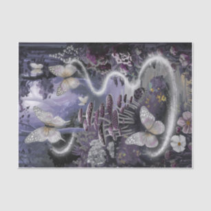 Papel De Seda Mariposas brillantes, Amethyst Night Woodland,
