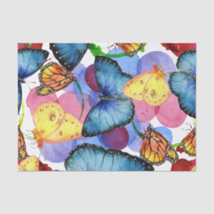 Papel De Seda Mariposas con descodificación de fondo de pintura 