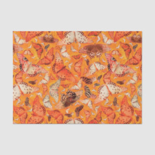 Papel De Seda Mariposas de la caída de Flutterby anaranjadas