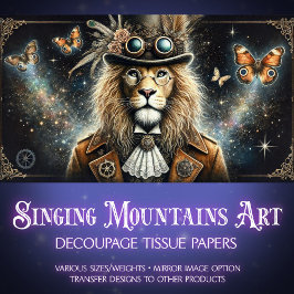 Papel De Seda Mariposas de león victorianas: desenlace de Steamp