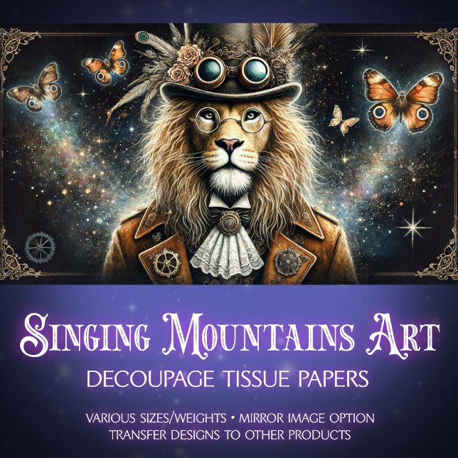 Papel De Seda Mariposas de león victorianas: desenlace de Steamp (Subido por el creador)