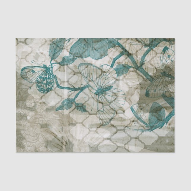 Papel De Seda Mariposas del Arabesque VI (Anverso)