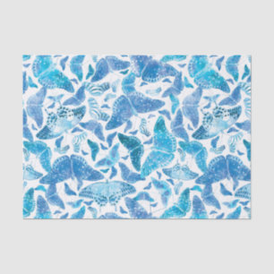 Papel De Seda Mariposas del azul del invierno de Flutterby