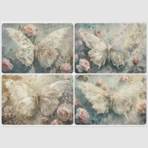 Papel De Seda Mariposas Delicadas De Lace