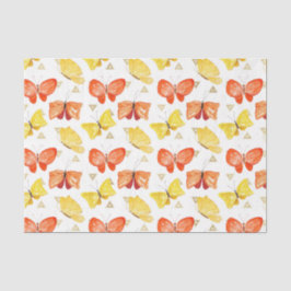 Papel De Seda Mariposas (Diseño 50 serie amarillo/naranja)