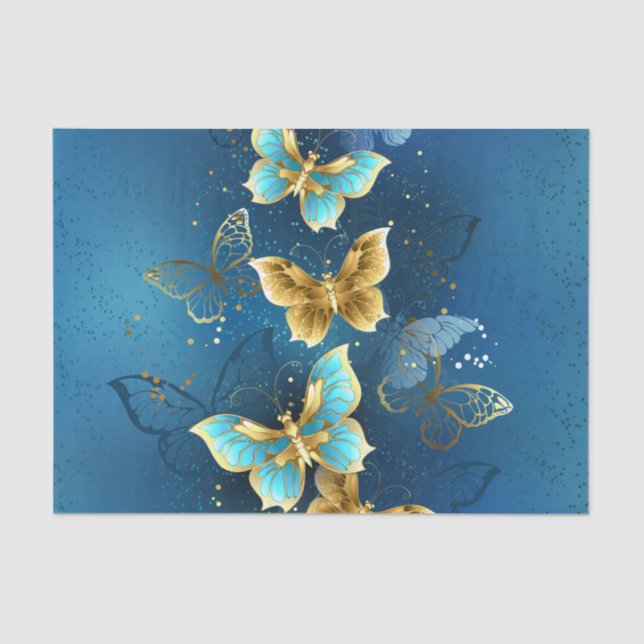 Papel De Seda Mariposas doradas (Anverso)
