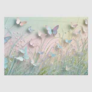 Papel De Seda Mariposas en un campo de hierba