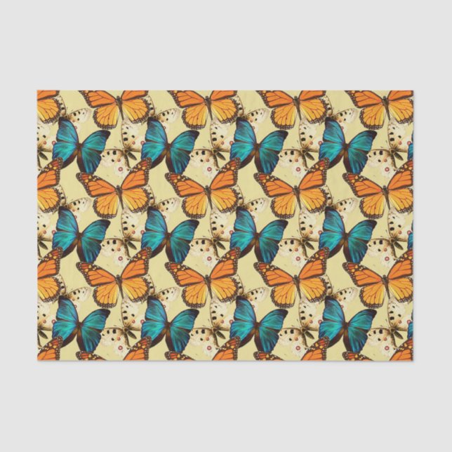 Papel De Seda Mariposas hermosas (Anverso)