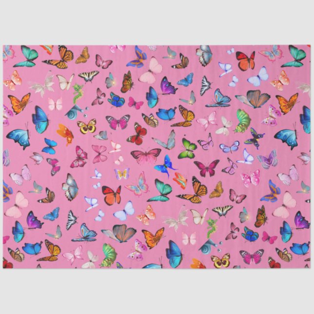 Papel De Seda Mariposas Mariposa (Anverso)
