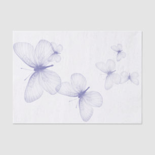 Papel De Seda Mariposas Moradas Casi Transparentes