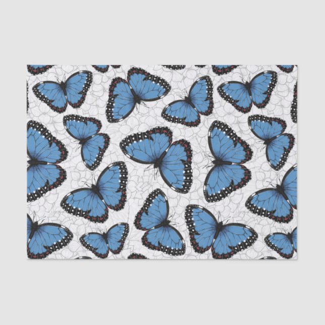 Papel De Seda Mariposas morfo azules (Anverso)