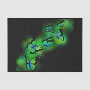 Papel De Seda Mariposas Neon Green